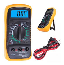 MULTIMETRO DIGITAL MULTIFUNCION PROFESIONAL XL830L CON PROTECTOR Y LUZ LED AZUL