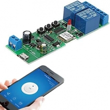 MODULO RELE WIFI TUYA SMART 2 CANAL 12V